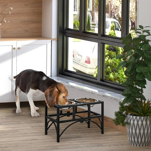 Elevated Double Stainless Steel Pet Bowls