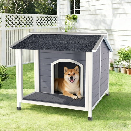 Premium Weatherproof Wooden Dog House – Asphalt Roof Protection