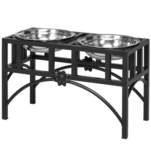 Elevated Double Stainless Steel Pet Bowls