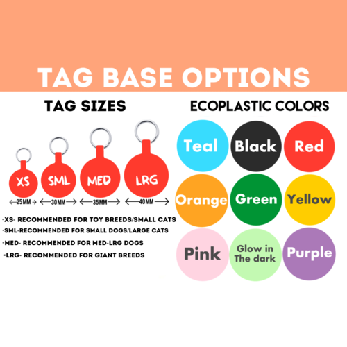 Galaxy EcoPlastic Custom Pet ID Tag – Multiple Colors Available