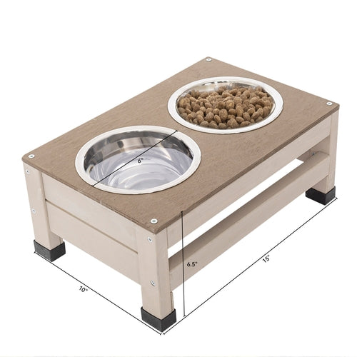 Natural Wood Dog Cabin – Outdoor Open-Roof Shelter for Small to Medium Pets