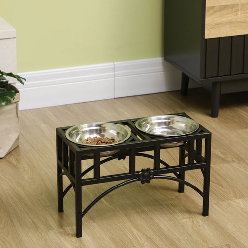 Elevated Double Stainless Steel Pet Bowls