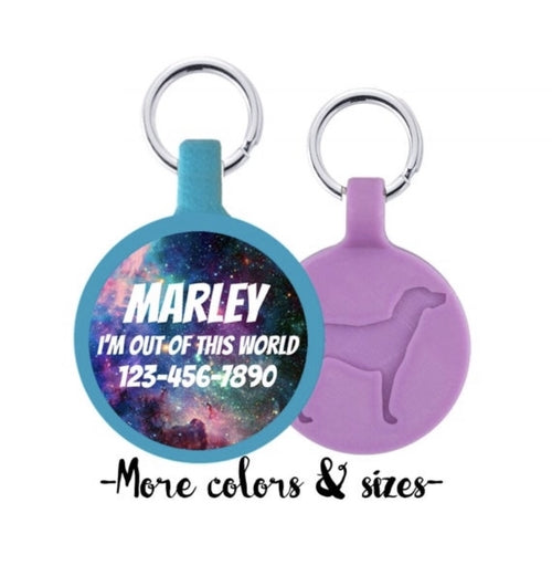 Galaxy EcoPlastic Custom Pet ID Tag – Multiple Colors Available