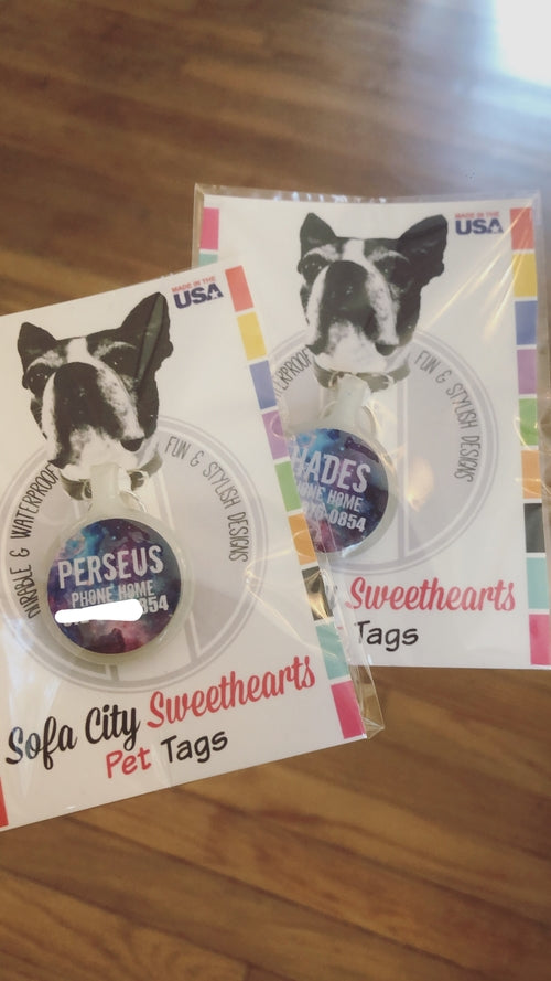Galaxy EcoPlastic Custom Pet ID Tag – Multiple Colors Available